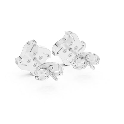 18K Rose Gold Round Lab-Grown Diamond Everyday Wear Earrings for Women | Pure Carat