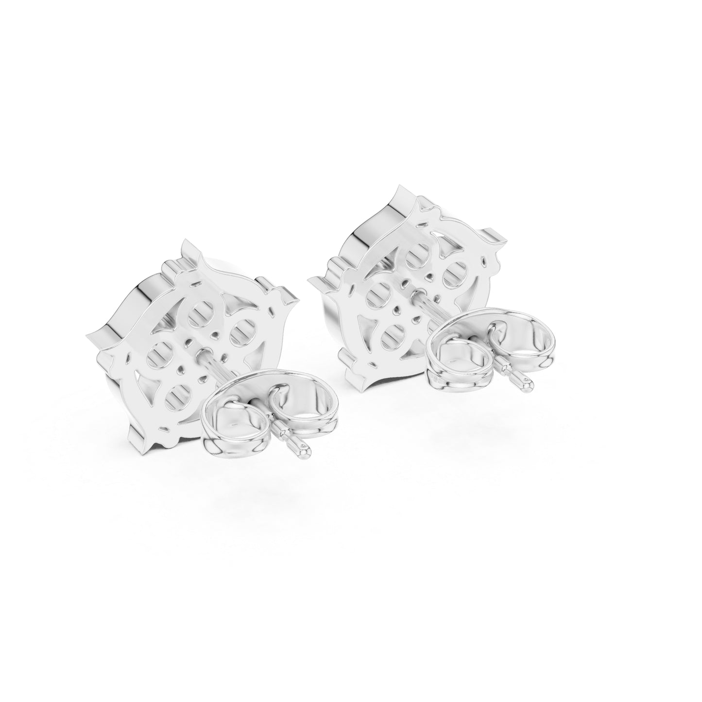 18K Rose Gold Round Lab-Grown Diamond Everyday Wear Earrings for Women | Pure Carat