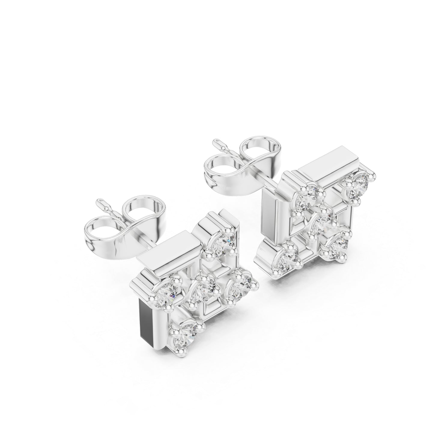 18K Yellow Gold Round Lab-Grown Diamond Engagement Earrings for Women | Pure Carat