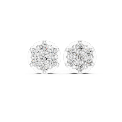 14K Yellow Gold Round Lab-Grown Diamond Everyday Wear Earrings for Women | Pure Carat
