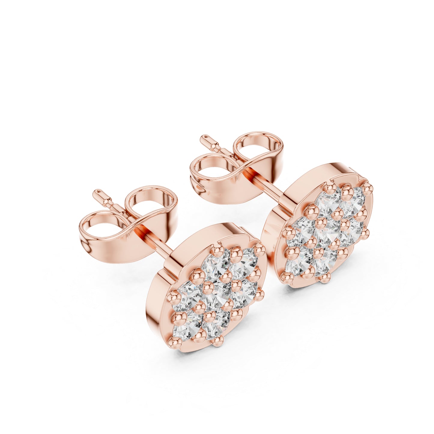 14K Yellow Gold Round Lab-Grown Diamond Everyday Wear Earrings for Women | Pure Carat