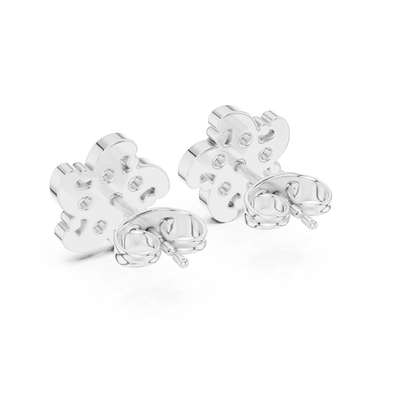 14K White Gold Round Lab-Grown Diamond Engagement Earrings for Women | Pure Carat