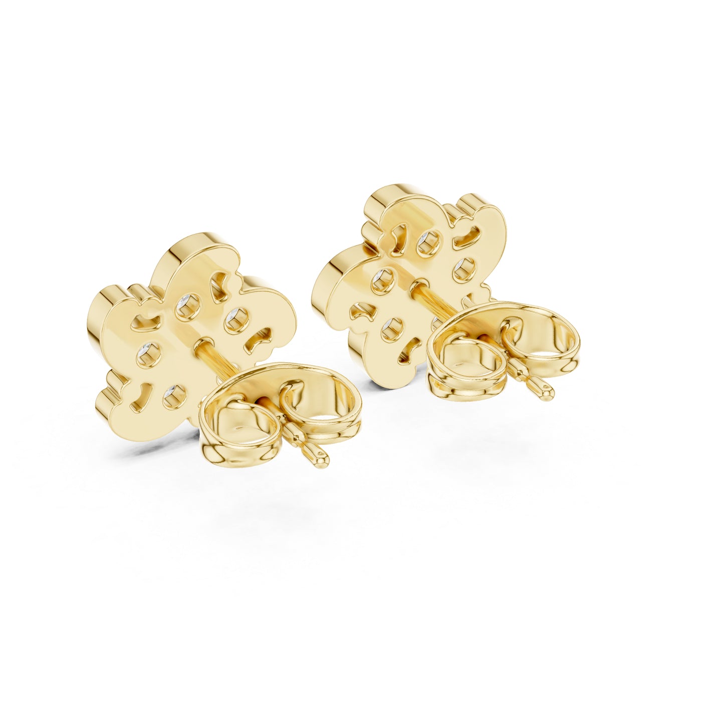 14K White Gold Round Lab-Grown Diamond Engagement Earrings for Women | Pure Carat