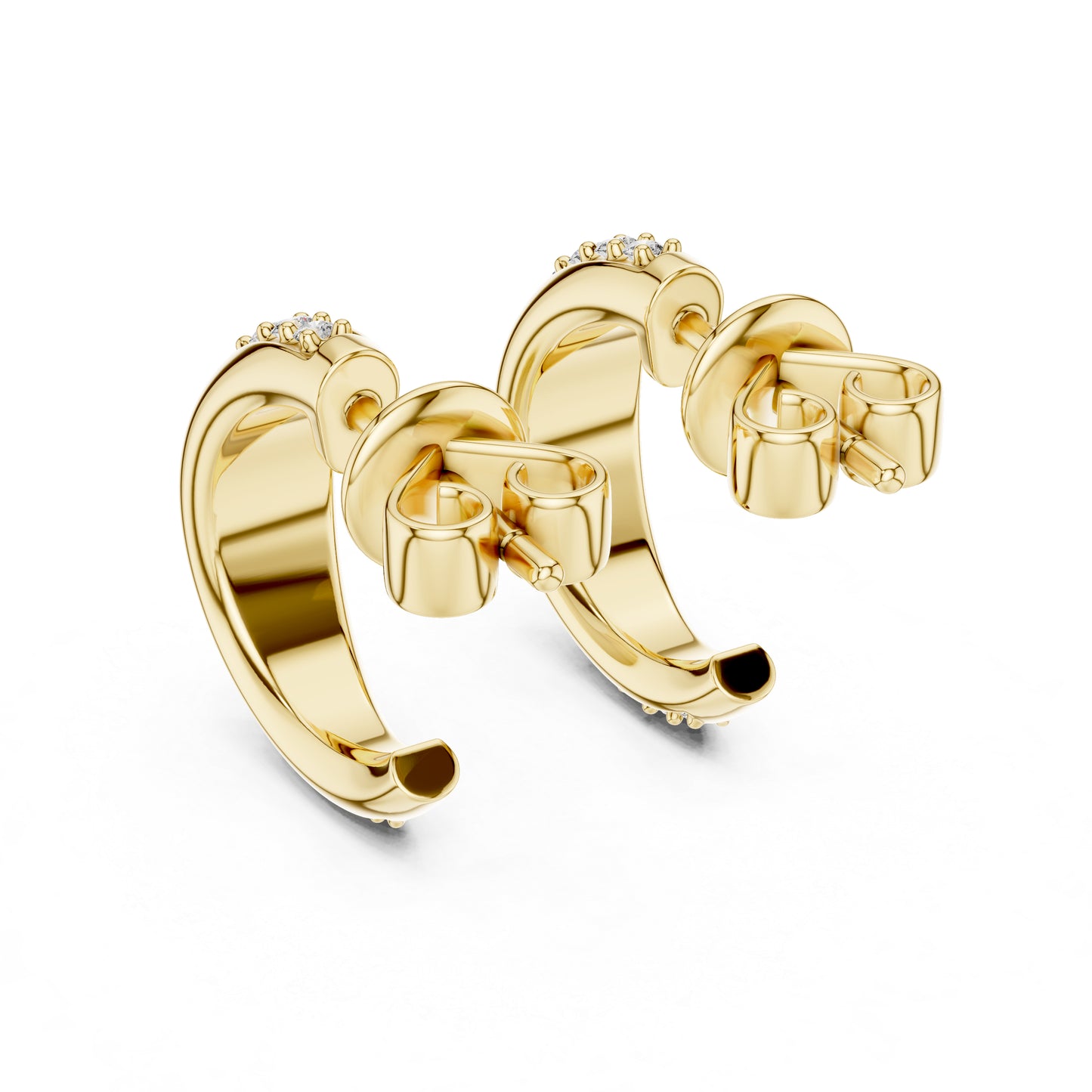 14K Rose Gold Round Cut Diamond Earrings for Women - Party Wear Jewellery - Pure Carat