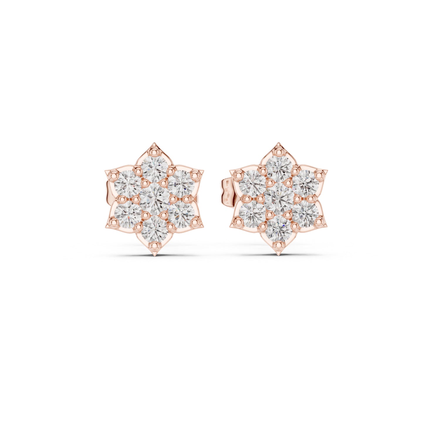 18K Yellow Gold Round Lab-Grown Diamond Engagement Earrings for Women | Pure Carat