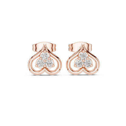 14K White Gold Round Lab-Grown Diamond Engagement Earrings for Women | Pure Carat