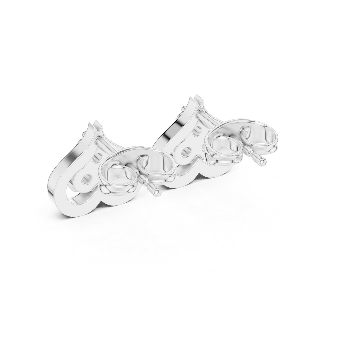 14K White Gold Round Lab-Grown Diamond Engagement Earrings for Women | Pure Carat