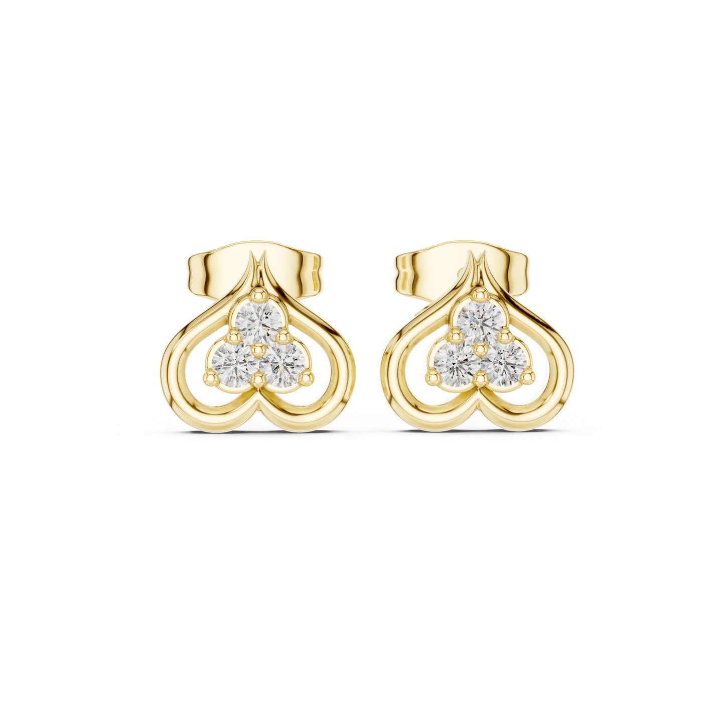14K White Gold Round Lab-Grown Diamond Engagement Earrings for Women | Pure Carat