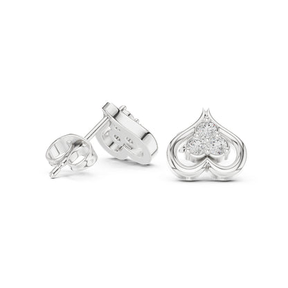 14K White Gold Round Lab-Grown Diamond Engagement Earrings for Women | Pure Carat