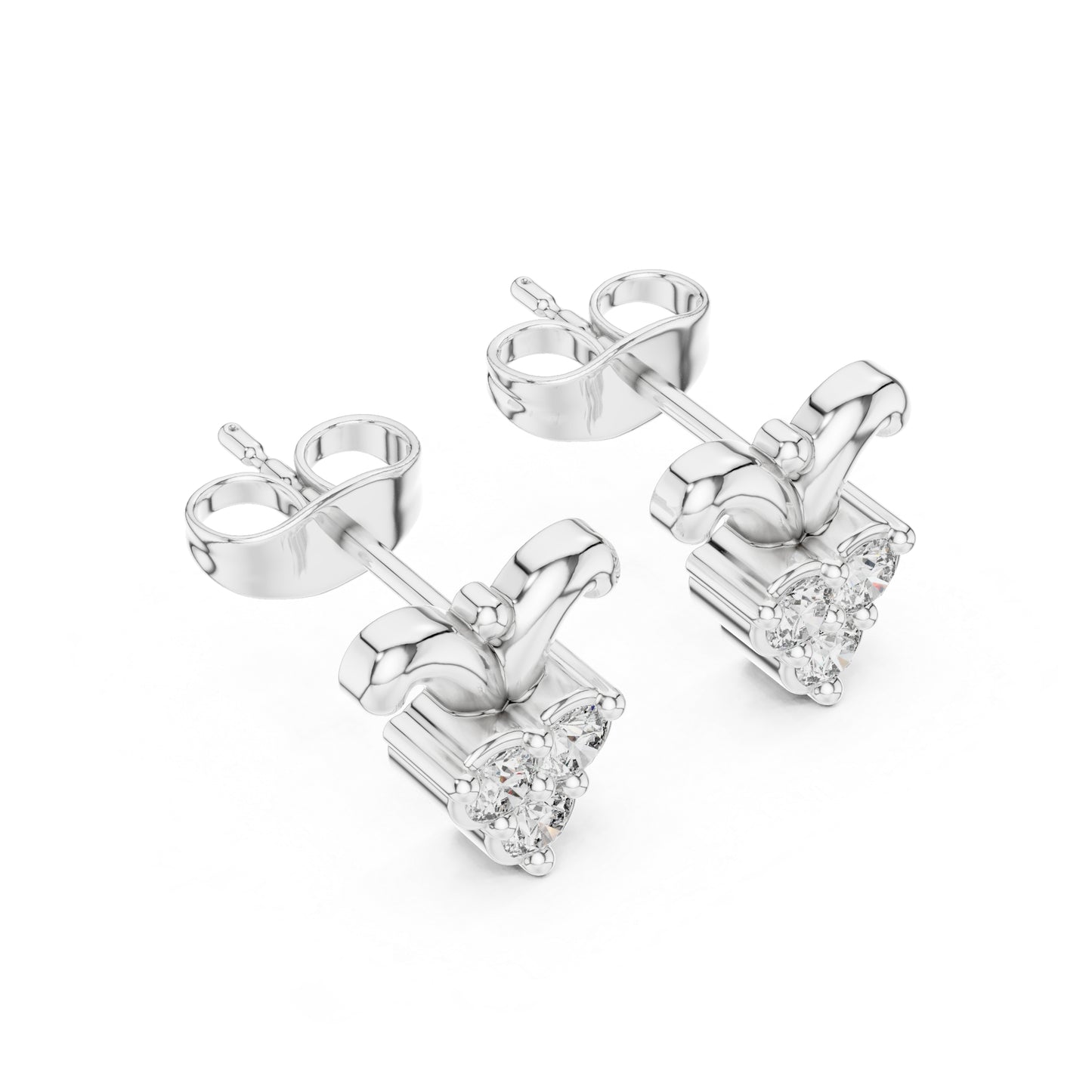 14K Rose Gold Round Lab-Grown Diamond Everyday Wear Earrings for Women | Pure Carat