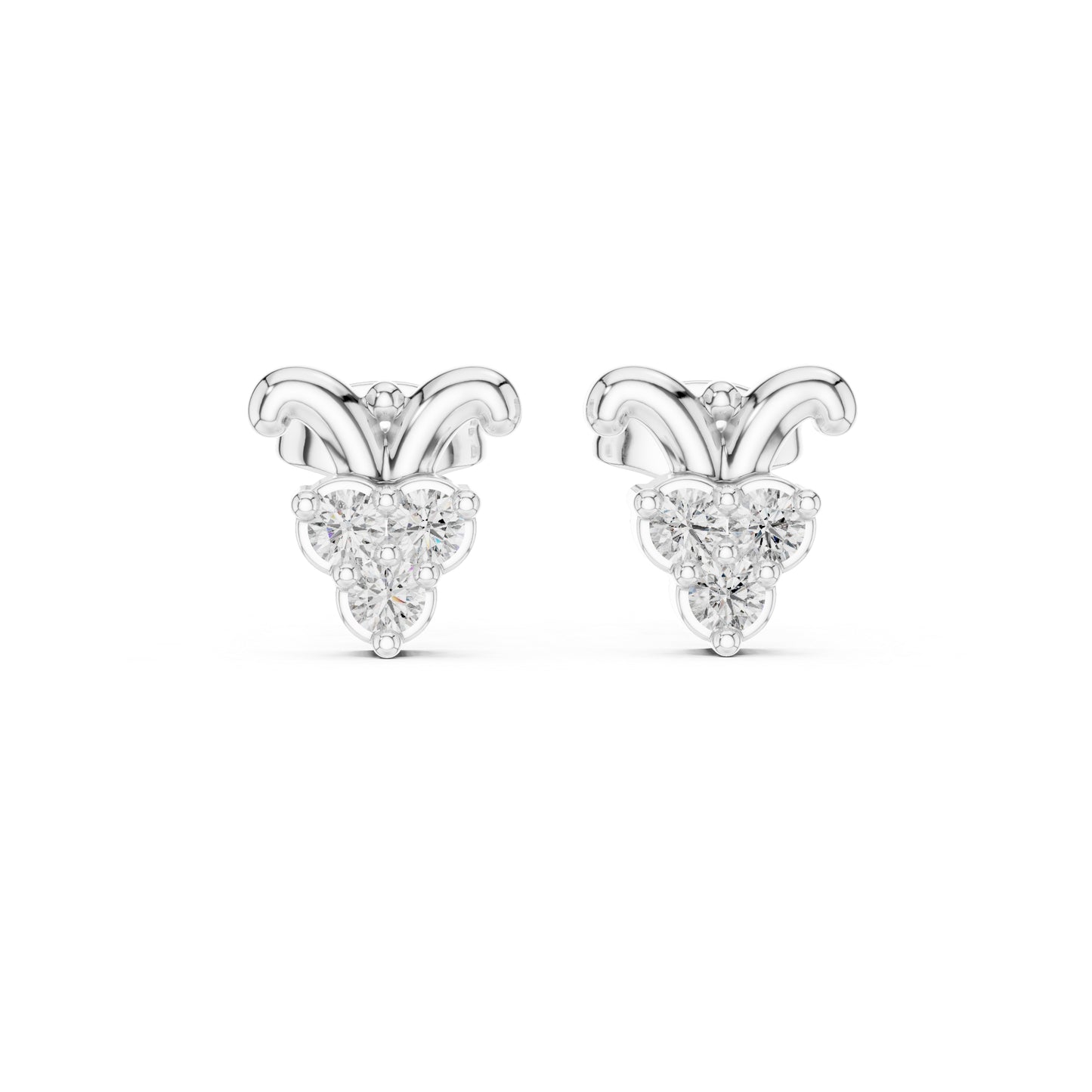 14K Rose Gold Round Lab-Grown Diamond Everyday Wear Earrings for Women | Pure Carat