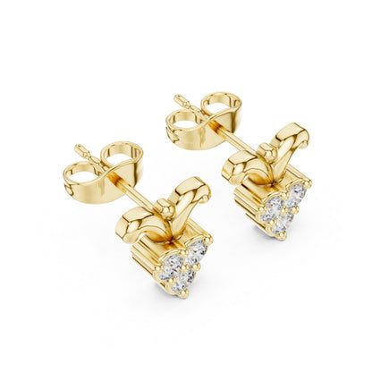 14K Rose Gold Round Lab-Grown Diamond Everyday Wear Earrings for Women | Pure Carat