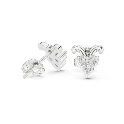 14K Rose Gold Round Lab-Grown Diamond Everyday Wear Earrings for Women | Pure Carat