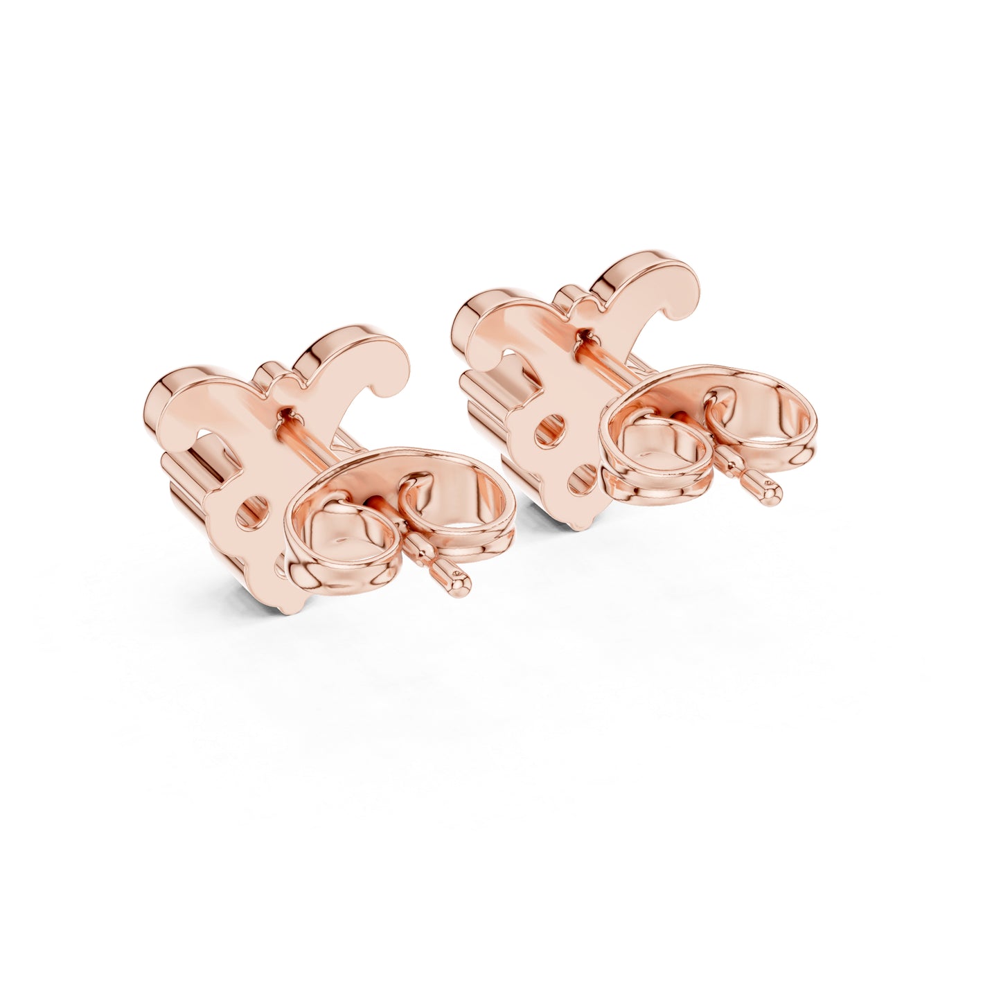 14K Rose Gold Round Lab-Grown Diamond Everyday Wear Earrings for Women | Pure Carat