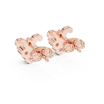 14K Rose Gold Round Lab-Grown Diamond Everyday Wear Earrings for Women | Pure Carat