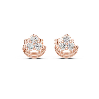 14K White Gold Round Lab-Grown Diamond Engagement Earrings for Women | Pure Carat
