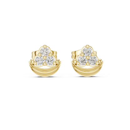 14K White Gold Round Lab-Grown Diamond Engagement Earrings for Women | Pure Carat