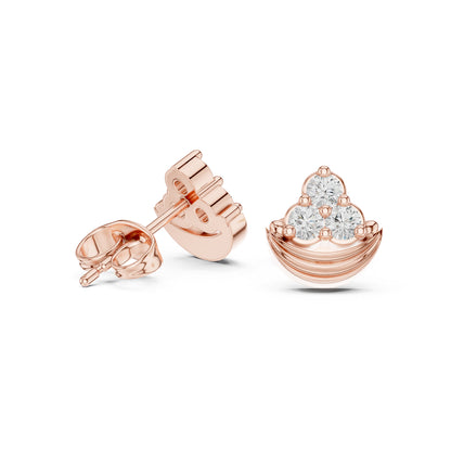 14K White Gold Round Lab-Grown Diamond Engagement Earrings for Women | Pure Carat