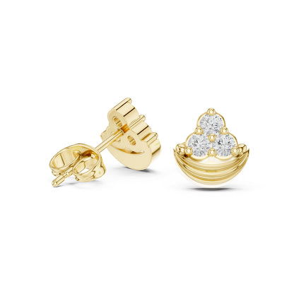 14K White Gold Round Lab-Grown Diamond Engagement Earrings for Women | Pure Carat