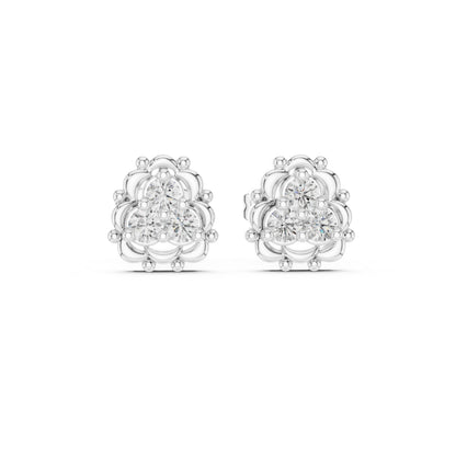14K Yellow Gold Round Lab-Grown Diamond Engagement Earrings for Women | Pure Carat
