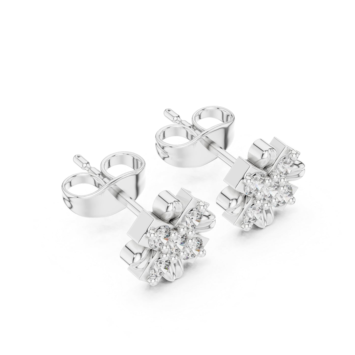 14K Yellow Gold Round Lab-Grown Diamond Everyday Wear Earrings for Women | Pure Carat