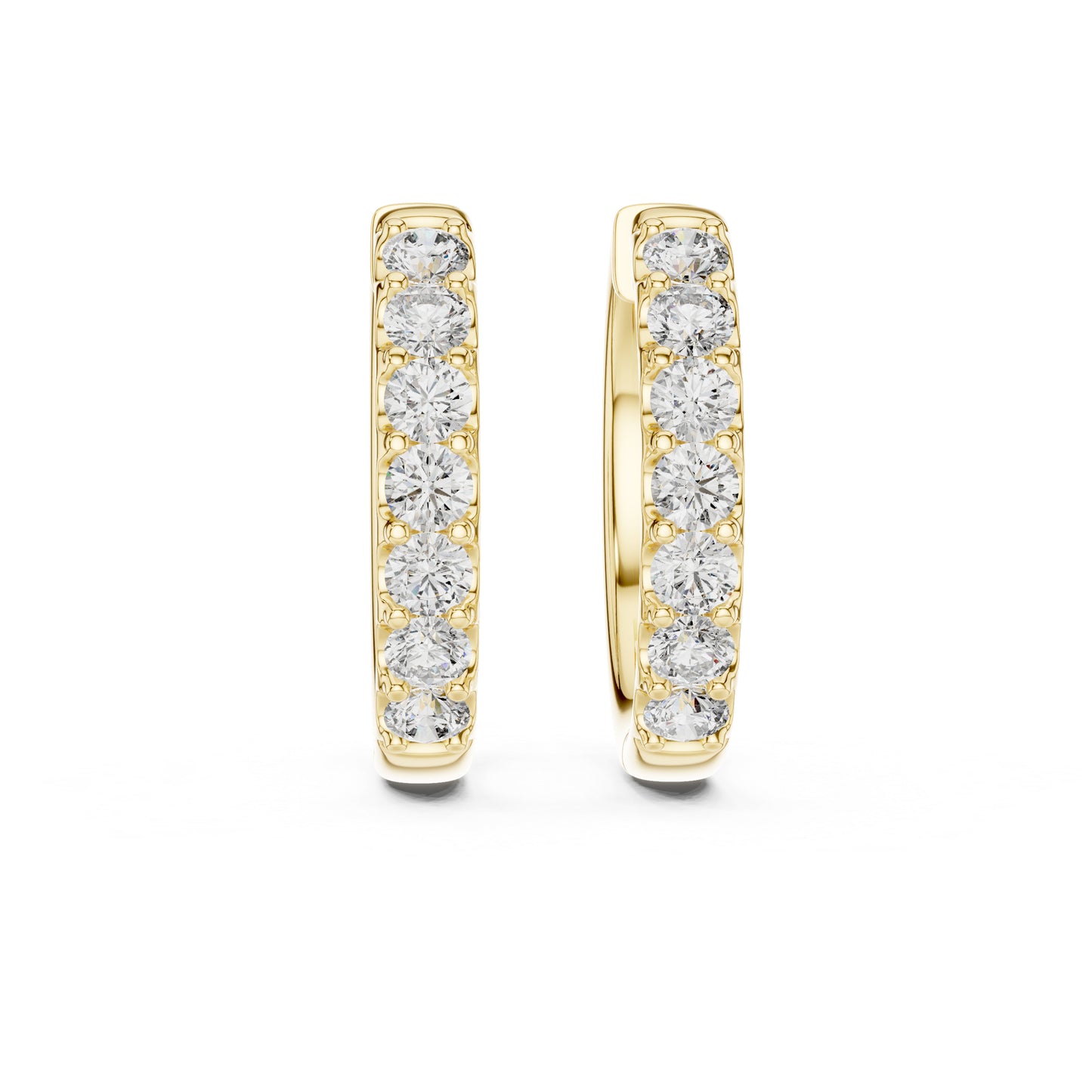 Pure Carat 18K White Gold Drop Earrings with Round Lab-Grown Diamonds - Office Wear