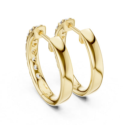 Pure Carat 18K White Gold Drop Earrings with Round Lab-Grown Diamonds - Office Wear