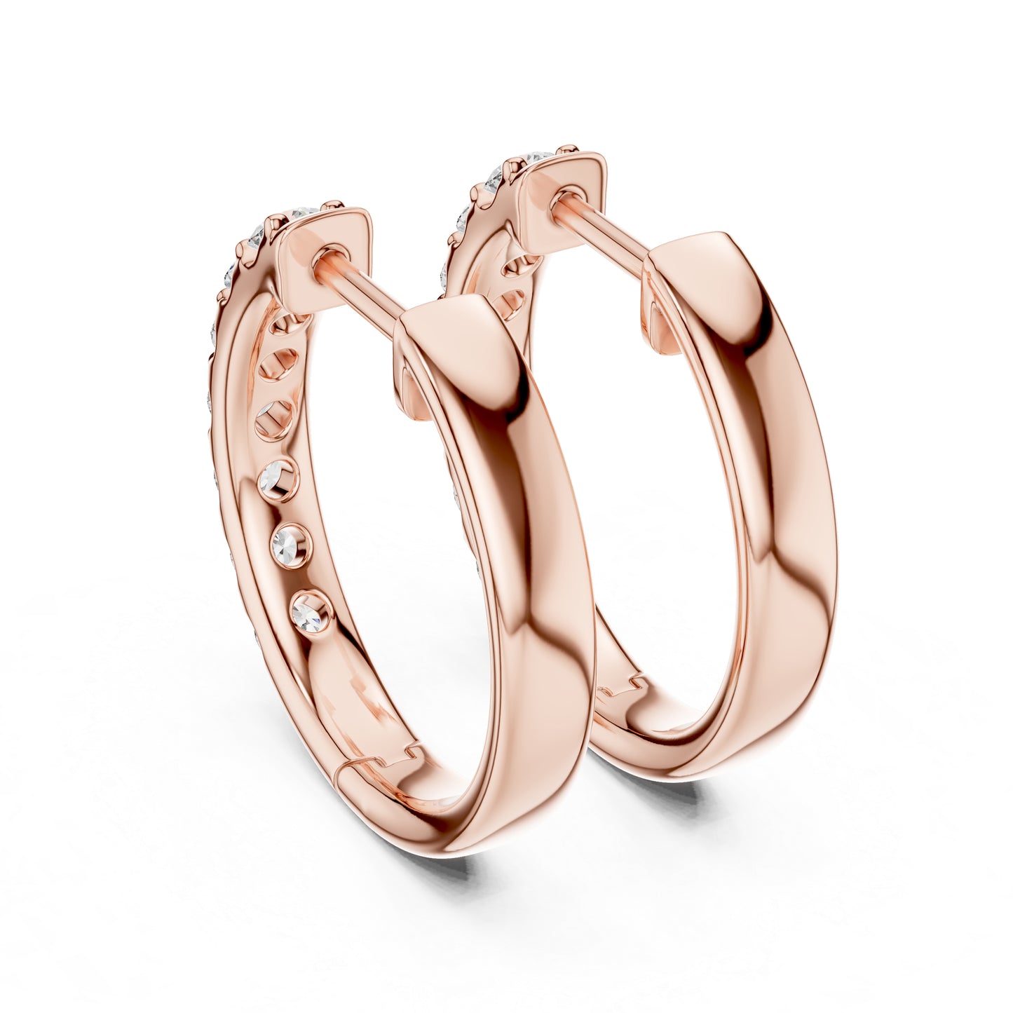 Pure Carat 18K White Gold Drop Earrings with Round Lab-Grown Diamonds - Office Wear