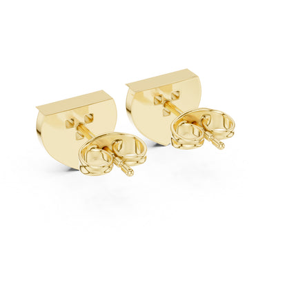 18K Yellow Gold Round Lab-Grown Diamond Engagement Earrings for Women | Pure Carat