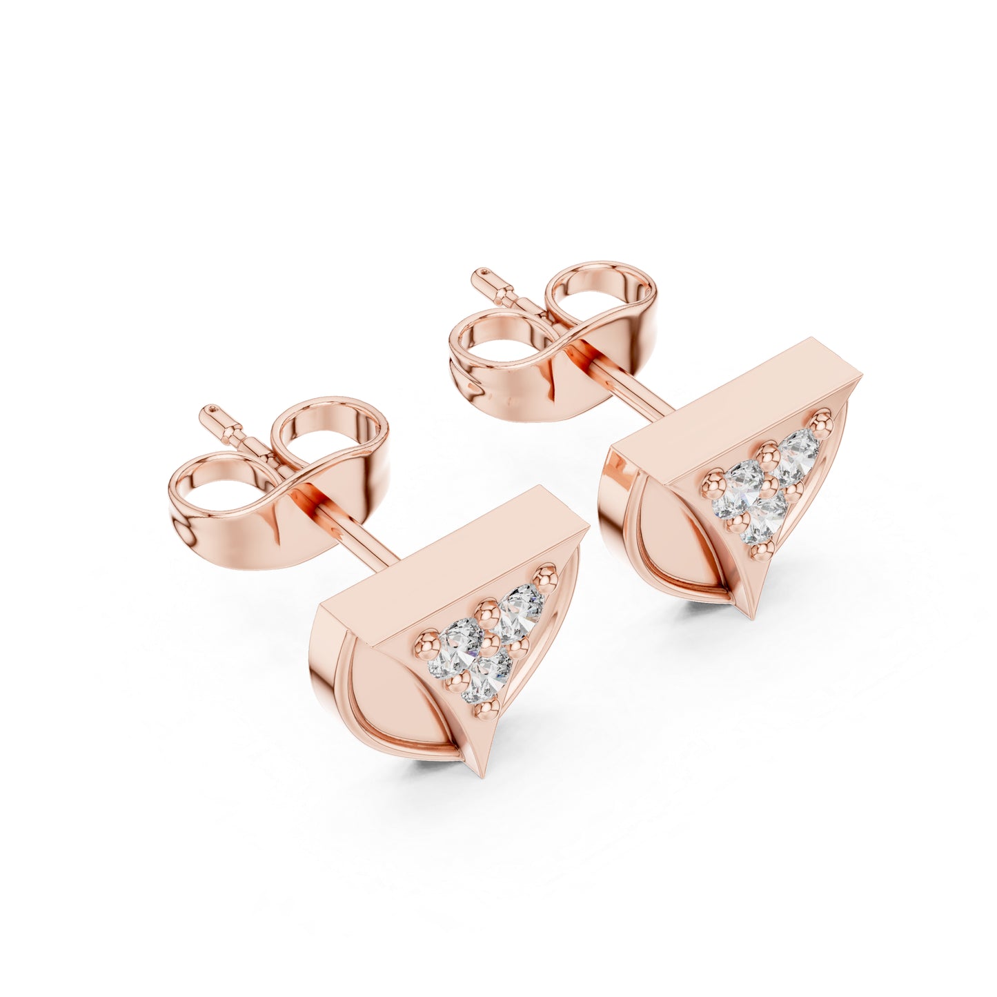 18K Yellow Gold Round Lab-Grown Diamond Engagement Earrings for Women | Pure Carat