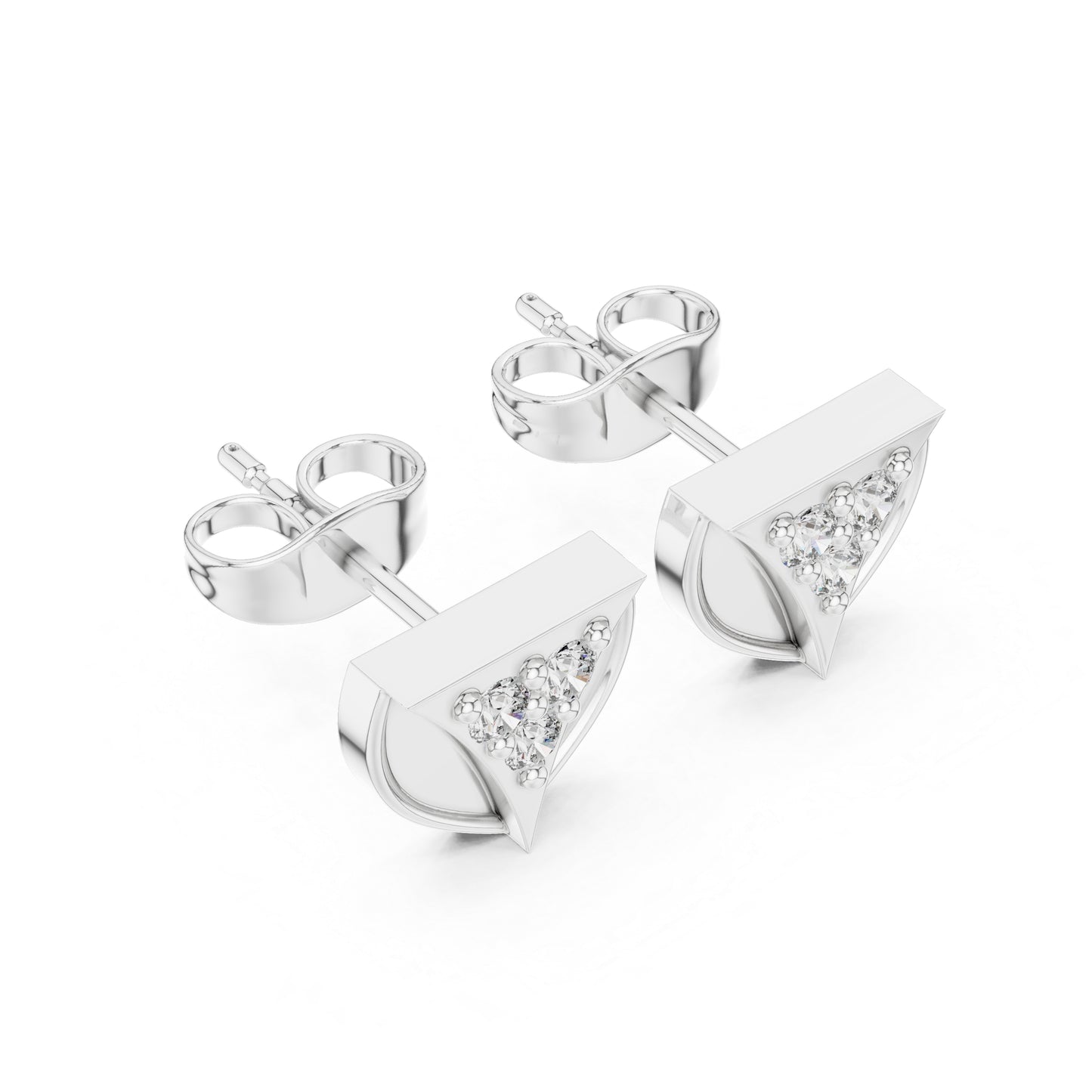 18K Yellow Gold Round Lab-Grown Diamond Engagement Earrings for Women | Pure Carat