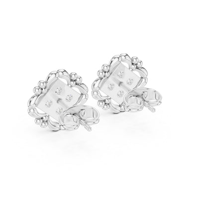 14K White Gold Round Lab-Grown Diamond Everyday Wear Earrings for Women | Pure Carat