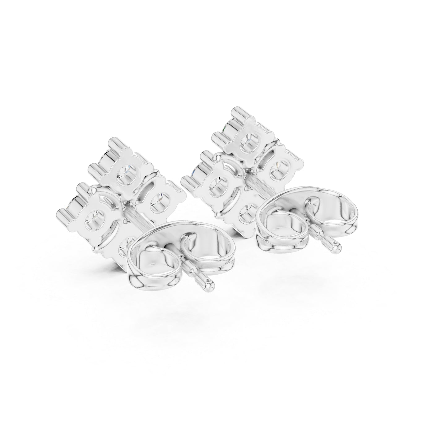 14K Rose Gold Round Lab-Grown Diamond Everyday Wear Earrings for Women | Pure Carat