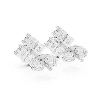 14K Rose Gold Round Lab-Grown Diamond Everyday Wear Earrings for Women | Pure Carat