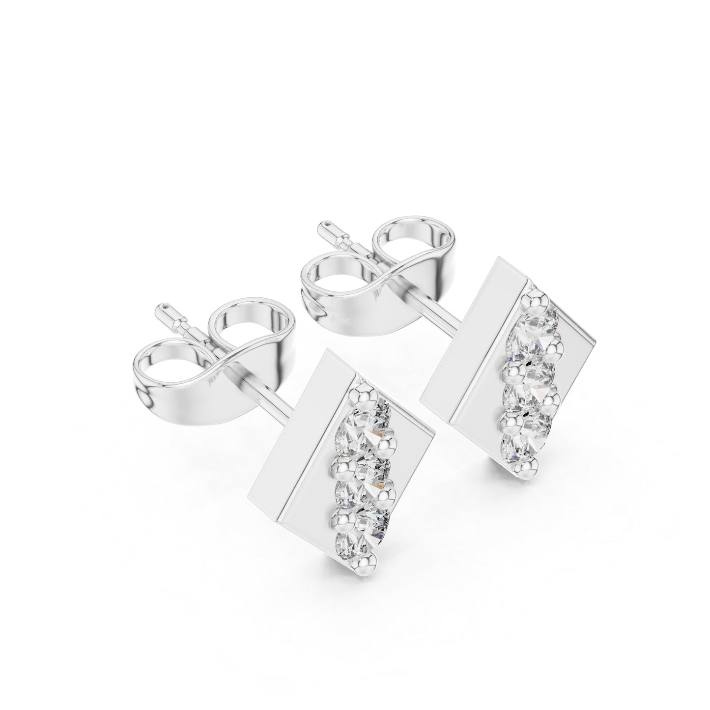 14K Rose Gold Round Lab-Grown Diamond Engagement Earrings for Women | Pure Carat