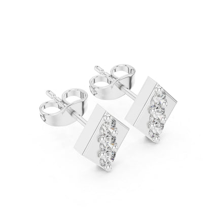 14K Rose Gold Round Lab-Grown Diamond Engagement Earrings for Women | Pure Carat