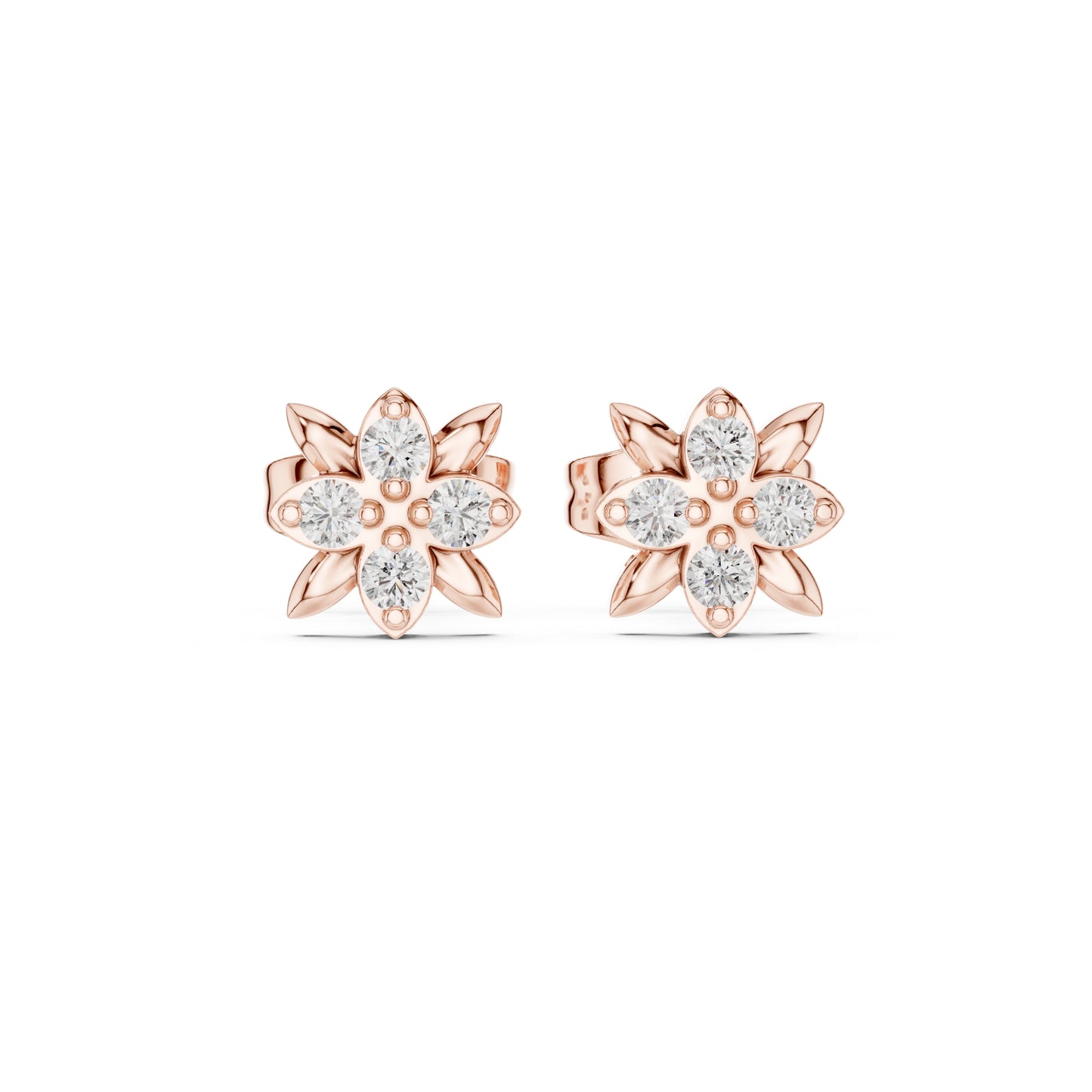 14K White Gold Round Lab-Grown Diamond Engagement Earrings for Women | Pure Carat