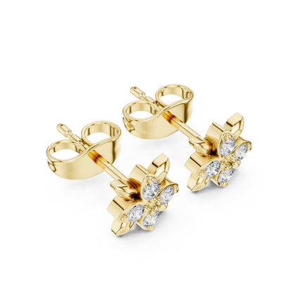 14K White Gold Round Lab-Grown Diamond Engagement Earrings for Women | Pure Carat