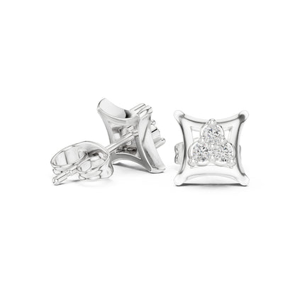 18K Yellow Gold Round Lab-Grown Diamond Engagement Earrings for Women | Pure Carat