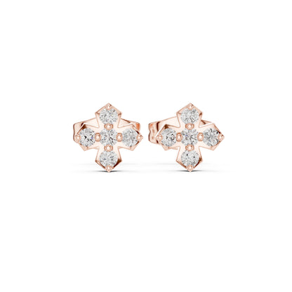 18K White Gold Round Lab-Grown Diamond Engagement Earrings for Women | Pure Carat