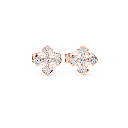 18K White Gold Round Lab-Grown Diamond Engagement Earrings for Women | Pure Carat
