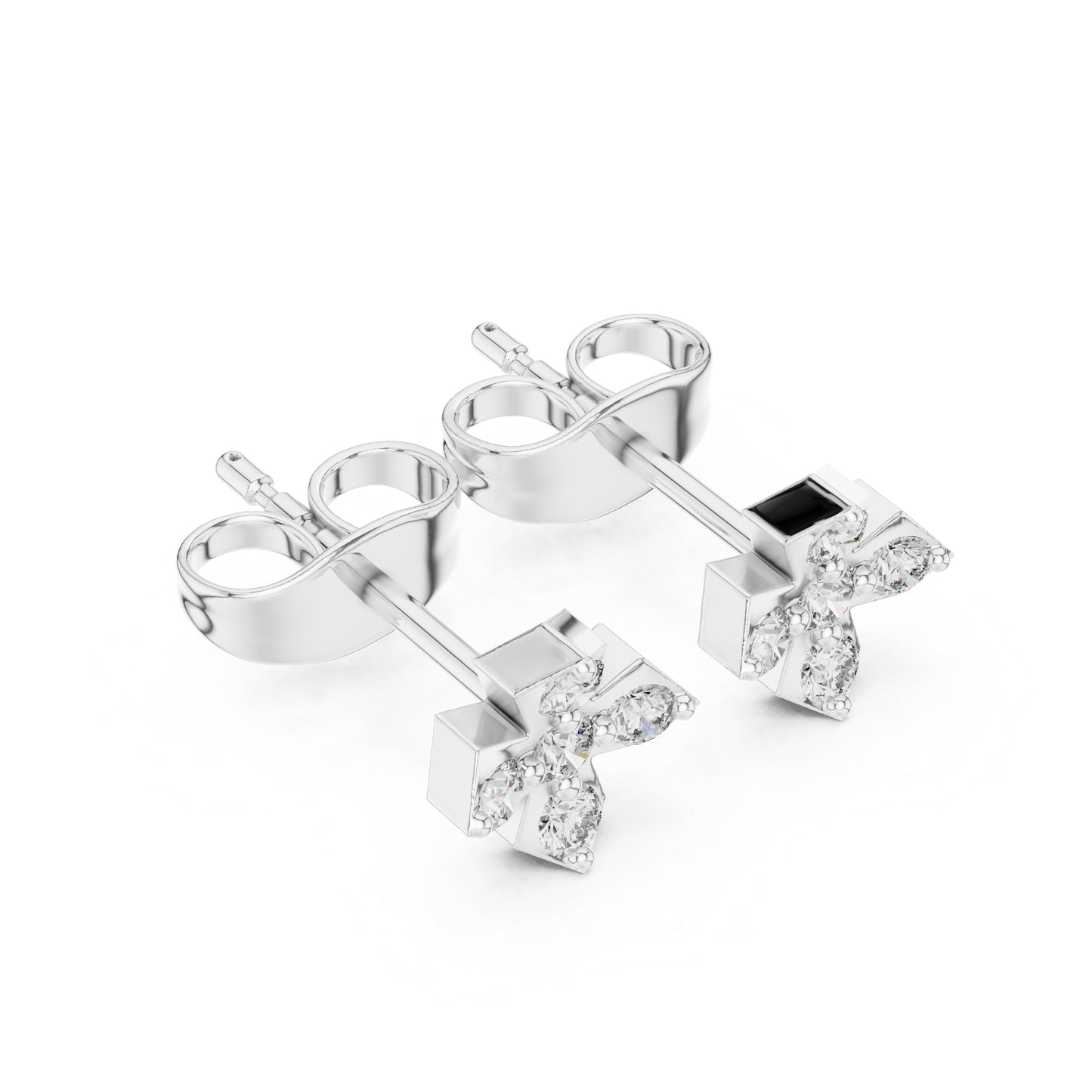 18K White Gold Round Lab-Grown Diamond Engagement Earrings for Women | Pure Carat