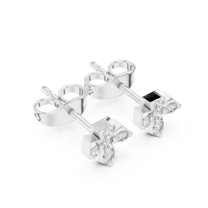 18K White Gold Round Lab-Grown Diamond Engagement Earrings for Women | Pure Carat