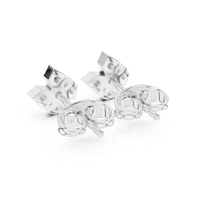 18K White Gold Round Lab-Grown Diamond Engagement Earrings for Women | Pure Carat