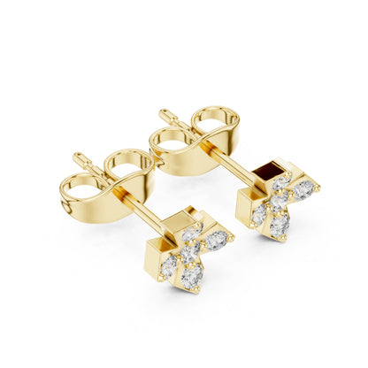 18K White Gold Round Lab-Grown Diamond Engagement Earrings for Women | Pure Carat