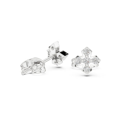 18K White Gold Round Lab-Grown Diamond Engagement Earrings for Women | Pure Carat