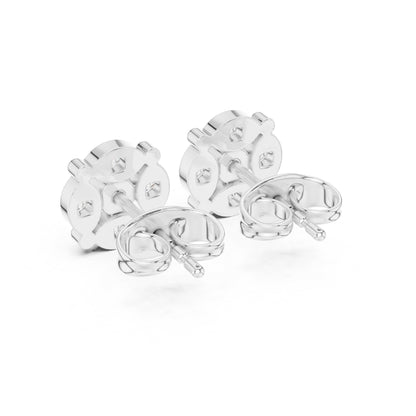 14K Rose Gold Round Lab-Grown Diamond Engagement Earrings for Women | Pure Carat