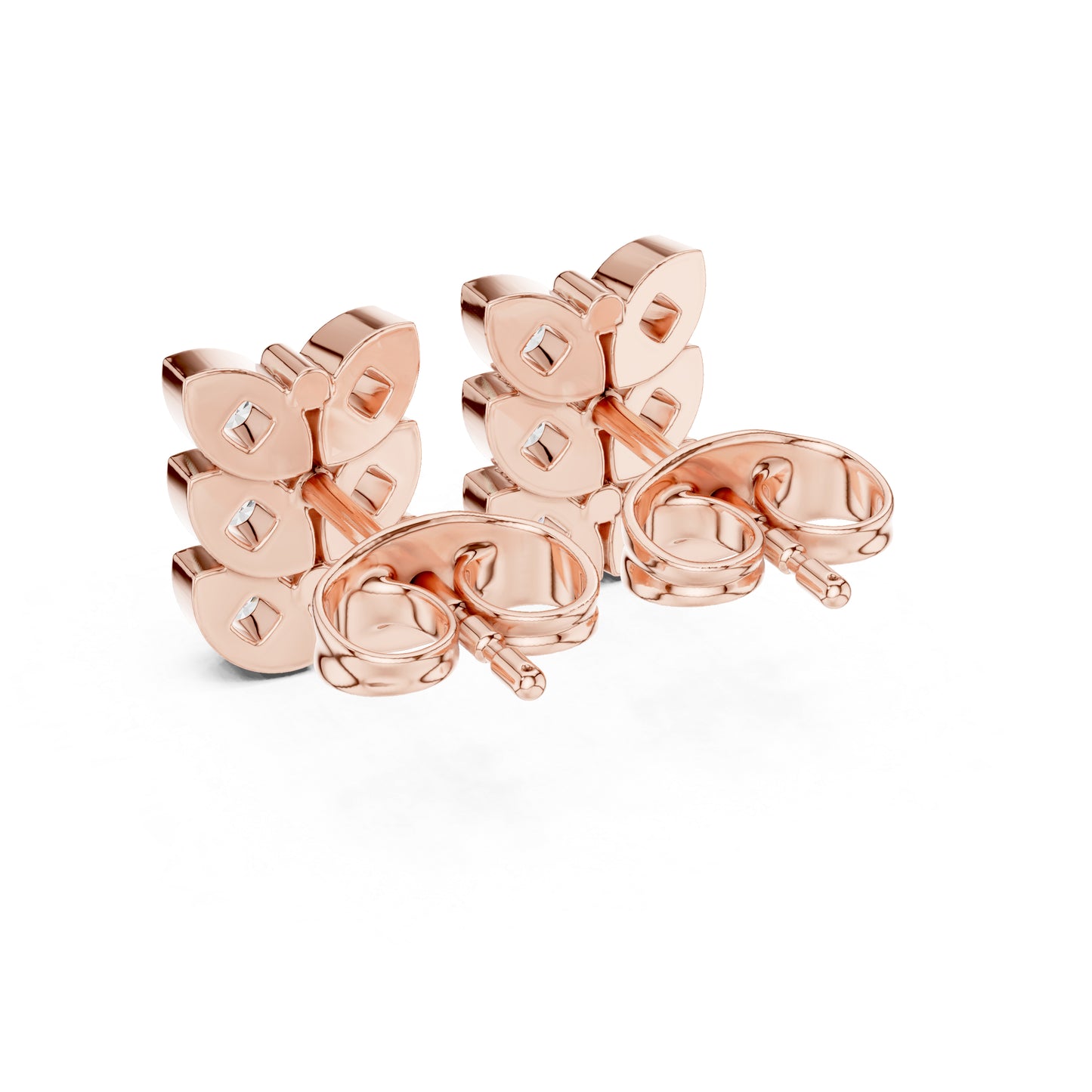 18K Yellow Gold Round Lab-Grown Diamond Wedding Earrings for Women | Pure Carat