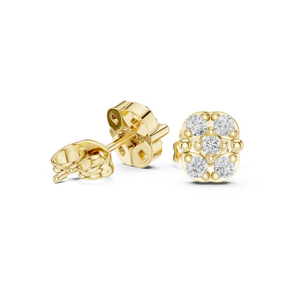 18K White Gold Round Lab-Grown Diamond Engagement Earrings for Women | Pure Carat