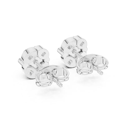 18K White Gold Round Lab-Grown Diamond Engagement Earrings for Women | Pure Carat